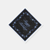 prettige feestdagen Sneeuwblauw kerstcadeau Servet (Hoek)