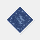 prettige feestdagen Sneeuwblauw kerstcadeau Servetten (Hoek)