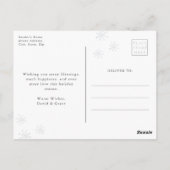 prettige feestdagen SneeuwBriefkaart Briefkaart (Achterkant)