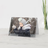 prettige feestdagen Sneeuwflurries Foto Kaart (Voorkant)