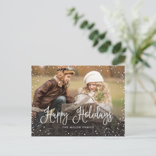 prettige feestdagen sneeuwfoto (Staand voorkant)