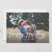 prettige feestdagen Sneeuwfotokerstfeest Feestdagenkaart (Voorkant)