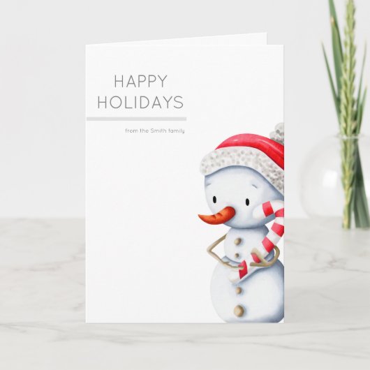 Prettige feestdagen Sneeuwman (Voorkant)