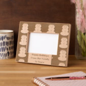 Prettige feestdagen Sneeuwman? Gegraveerd Lijst (Links)