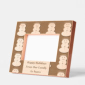 Prettige feestdagen Sneeuwman? Gegraveerd Lijst (Links)