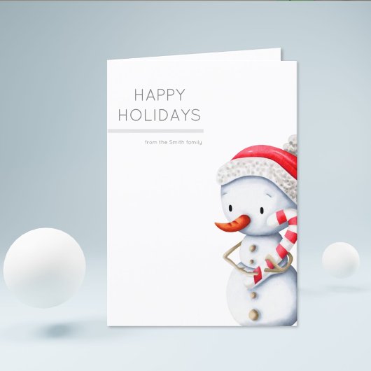 Prettige feestdagen Sneeuwman Kaart
