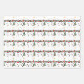 prettige feestdagen sneeuwpopslag in papierbladen inpakpapier vel (Voorkant 3)