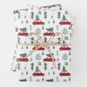 prettige feestdagen sneeuwpopslag in papierbladen inpakpapier vel (In situ)