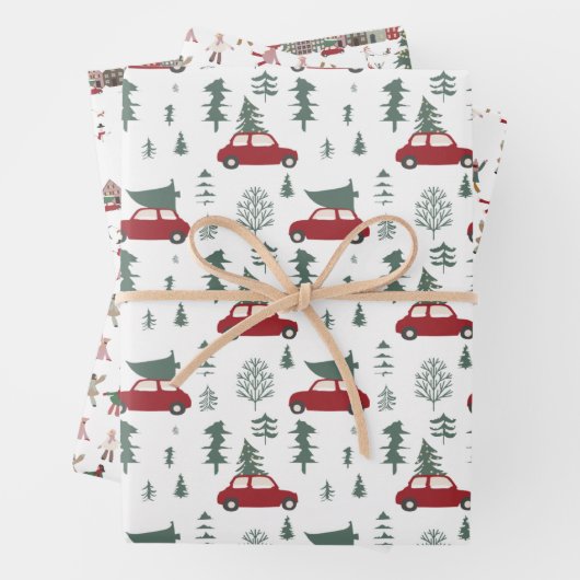 prettige feestdagen sneeuwpopslag in papierbladen inpakpapier vel (In situ)