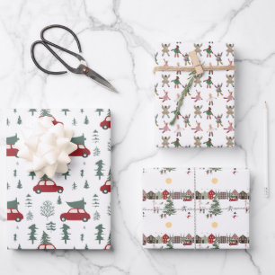 prettige feestdagen sneeuwpopslag in papierbladen inpakpapier vel