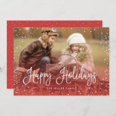 prettige feestdagen Sneeuwrood Feestdagenkaart (Voorkant / Achterkant)