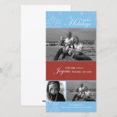 Prettige feestdagen Sneeuwvlok Feestdagenkaart (Voorkant / Achterkant)