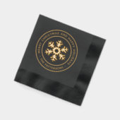 Prettige feestdagen Sneeuwvlok Vrolijk Kerstfeest Folie Servetten (Links)