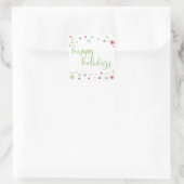 Prettige feestdagen Sneeuwvlok Whimsy Vierkante Sticker (Tas)