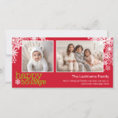 Prettige Feestdagen Sneeuwvlokken - 2 foto's - hor Feestdagenkaart (Voorkant)