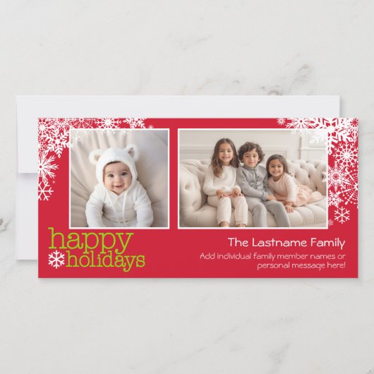Prettige Feestdagen Sneeuwvlokken - 2 foto's - hor Feestdagenkaart (Voorkant)