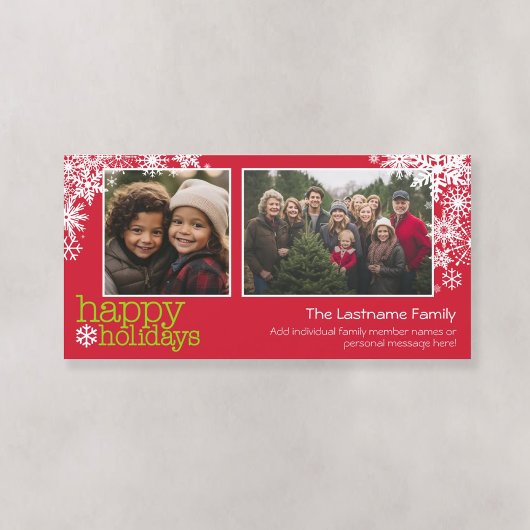 Prettige Feestdagen Sneeuwvlokken - 2 foto's - hor Feestdagenkaart