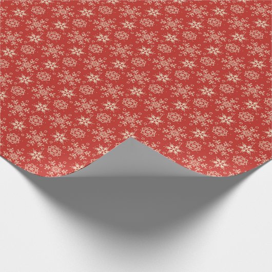 Prettige feestdagen Sneeuwvlokken Cadeaupapier (Hoek)