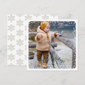 prettige feestdagen Sneeuwvlokken Fotoplein Feestdagenkaart (Voorkant / Achterkant)