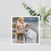 prettige feestdagen Sneeuwvlokken Fotoplein Feestdagenkaart (Staand voorkant)