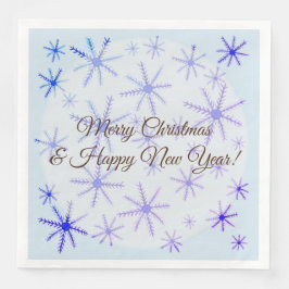 Prettige feestdagen, Sneeuwvlokken Papieren servet