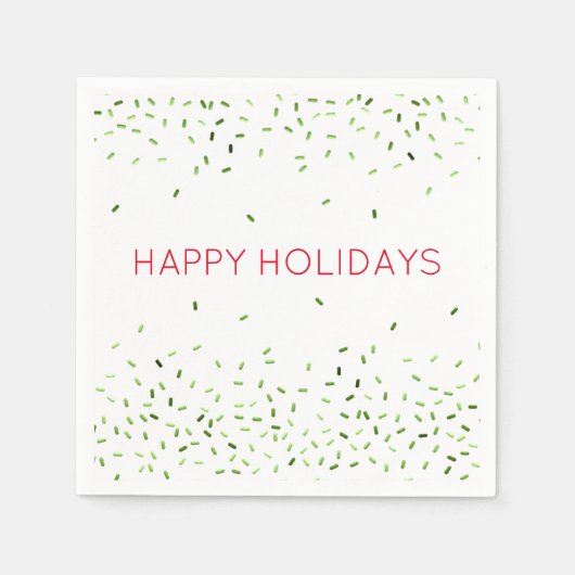 PRETTIGE FEESTDAGEN Snoep Sprinkles Vrolijk Kerstp Servet (Voorkant)