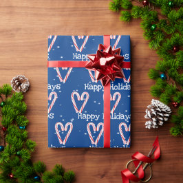 prettige feestdagen snoepriet met Snowflakes Cadeaupapier