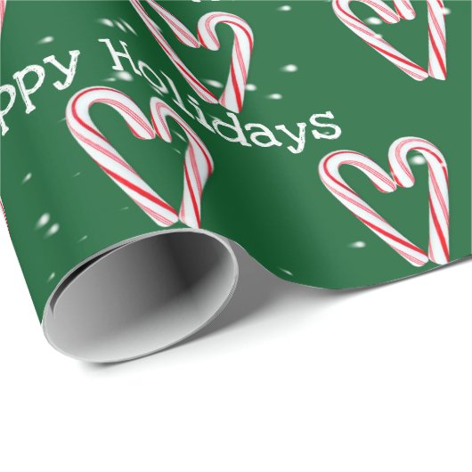 prettige feestdagen snoepriet met Snowflakes Cadeaupapier (Rol Hoek)