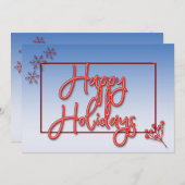 prettige feestdagen Snow Framed Business Feestdagenkaart (Voorkant / Achterkant)