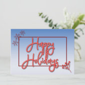 prettige feestdagen Snow Framed Business Feestdagenkaart (Staand voorkant)