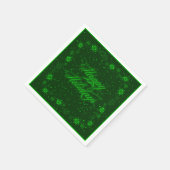 prettige feestdagen Snow Green Kerstmis Napkins Servet (Hoek)