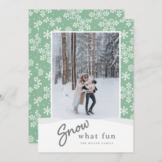 prettige feestdagen Snow Much Fun (Voorkant / Achterkant)