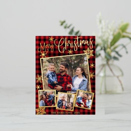 prettige feestdagen Snowflake 4 Foto's Collage (Staand Voorkant)