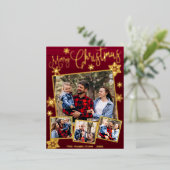 prettige feestdagen Snowflake 4 Foto's Collage (Staand Voorkant)