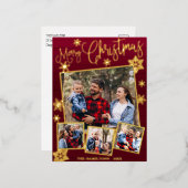 prettige feestdagen Snowflake 4 Foto's Collage (Voorkant / Achterkant)