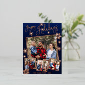 prettige feestdagen Snowflake 4 Foto's Collage Fam (Staand Voorkant)