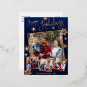 prettige feestdagen Snowflake 4 Foto's Collage Fam (Voorkant / Achterkant)