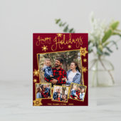 prettige feestdagen Snowflake 4 Foto's Collage Fam (Staand Voorkant)