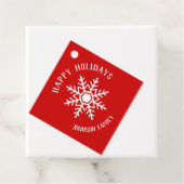 prettige feestdagen - Snowflake Bedankjes Labels (In situ)