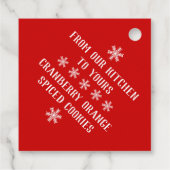 prettige feestdagen - Snowflake Bedankjes Labels (Achterkant)