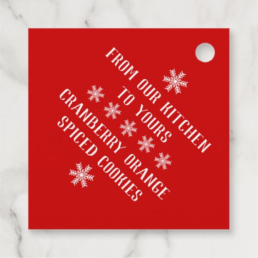 prettige feestdagen - Snowflake Bedankjes Labels (Achterkant)