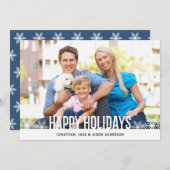 prettige feestdagen Snowflake Feestdagenkaart (Voorkant / Achterkant)