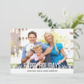 prettige feestdagen Snowflake Feestdagenkaart (Staand voorkant)