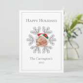 prettige feestdagen Snowflake Foto seizoensgebonde (Staand voorkant)