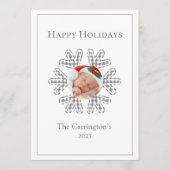 prettige feestdagen Snowflake Foto seizoensgebonde (Voorkant)