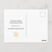 prettige feestdagen Snowflake Gold Blue Business Briefkaart (Achterkant)