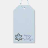 prettige feestdagen Snowflake Kerstmis Hanukkah Sn Cadeaulabel (Voorkant)