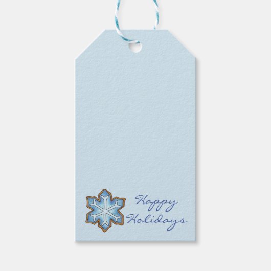 prettige feestdagen Snowflake Kerstmis Hanukkah Sn Cadeaulabel (Voorkant)