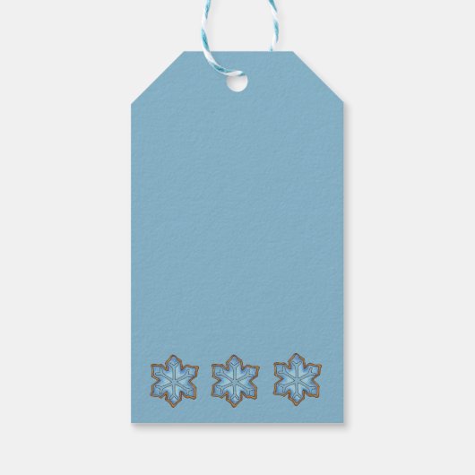 prettige feestdagen Snowflake Kerstmis Hanukkah Sn Cadeaulabel (Achterkant)