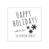 Prettige feestdagen Snowflake Kerstmis Rubberstempel (Afrduk)